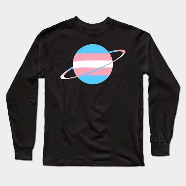 Trans Pride Planet Long Sleeve T-Shirt by Empcaesar